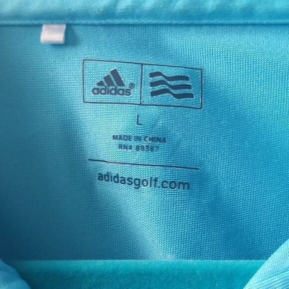 Adidas Adizero Golf Shirt Blue Size Large - Picture 6 of 7